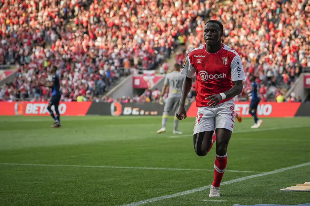 O Braga está em terceiro lugar do grupo C