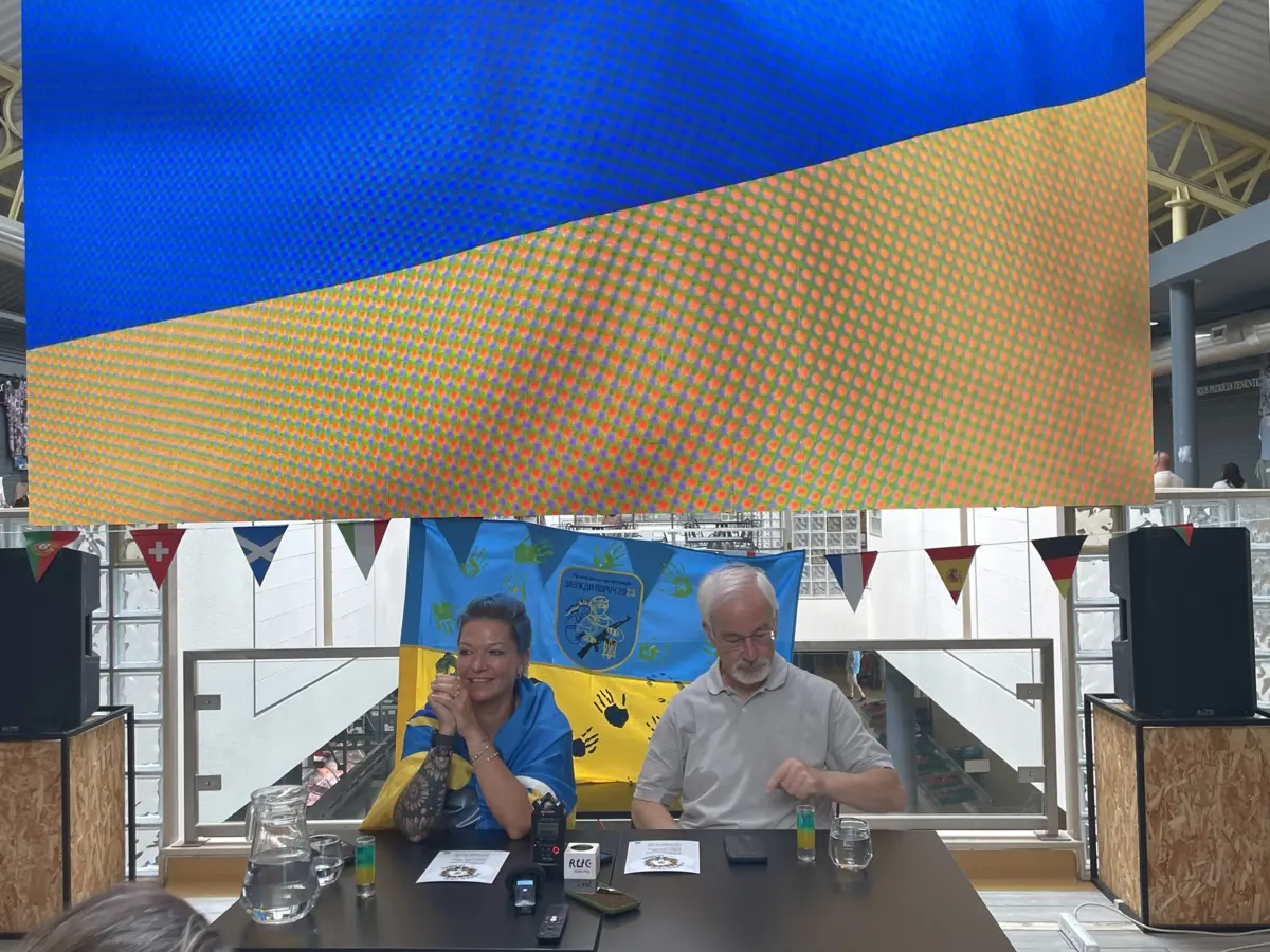 Olga Filipova e José Manuel Silva na apresentação do programa