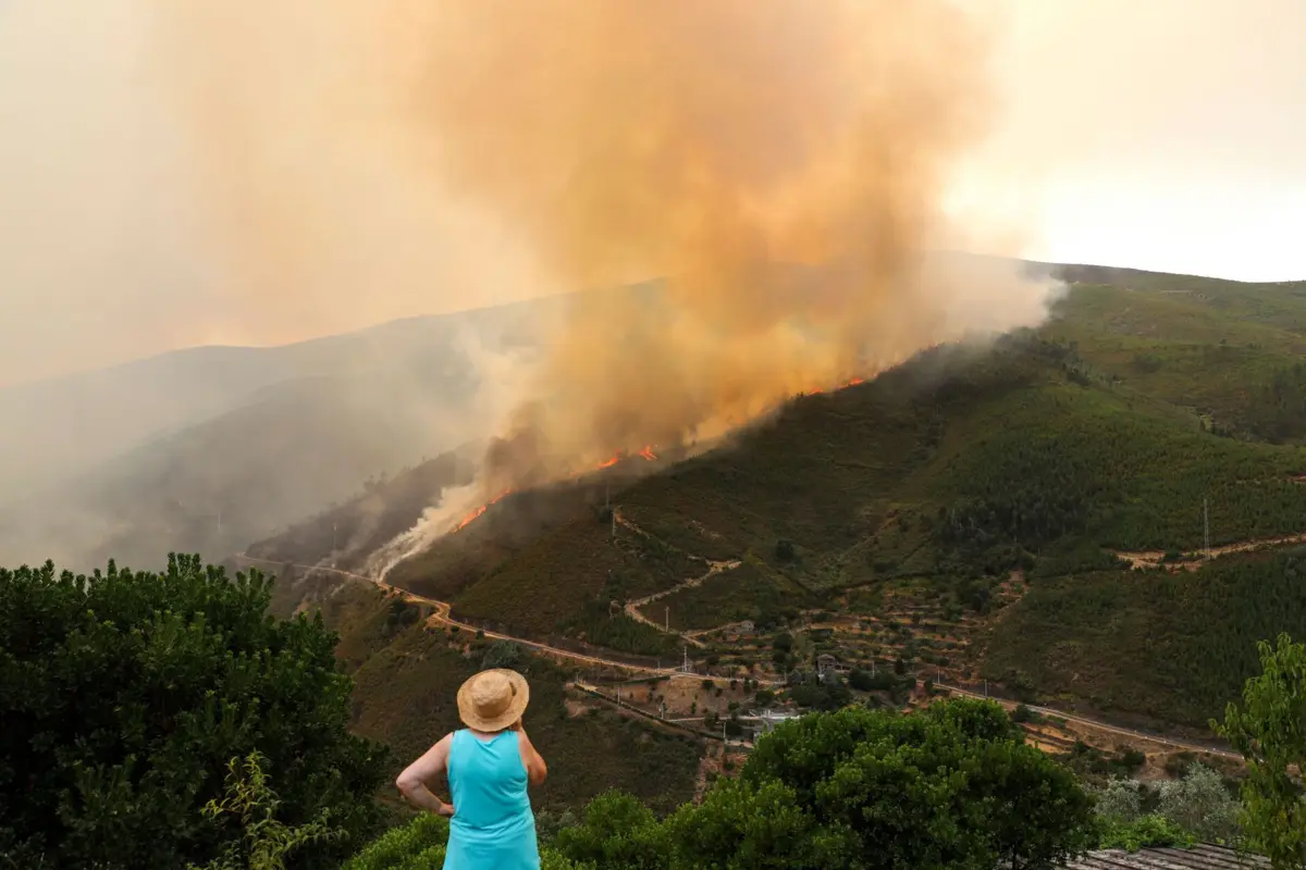 Incêndio de Arganil mobilizava, pelas 9.40 horas, mais de 900 bombeiros