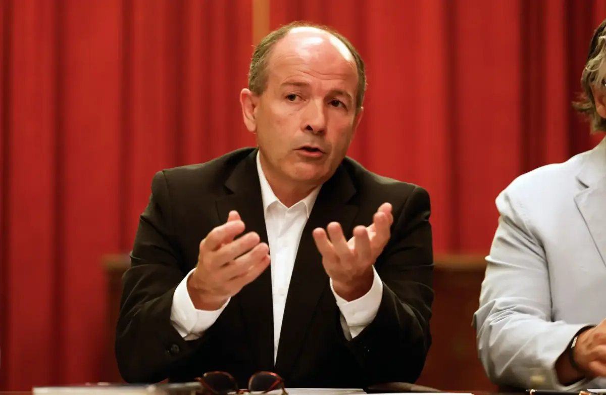 Presidente da Casa do Douro, Rui Paredes, durante a conferência de imprensa desta terça-feira