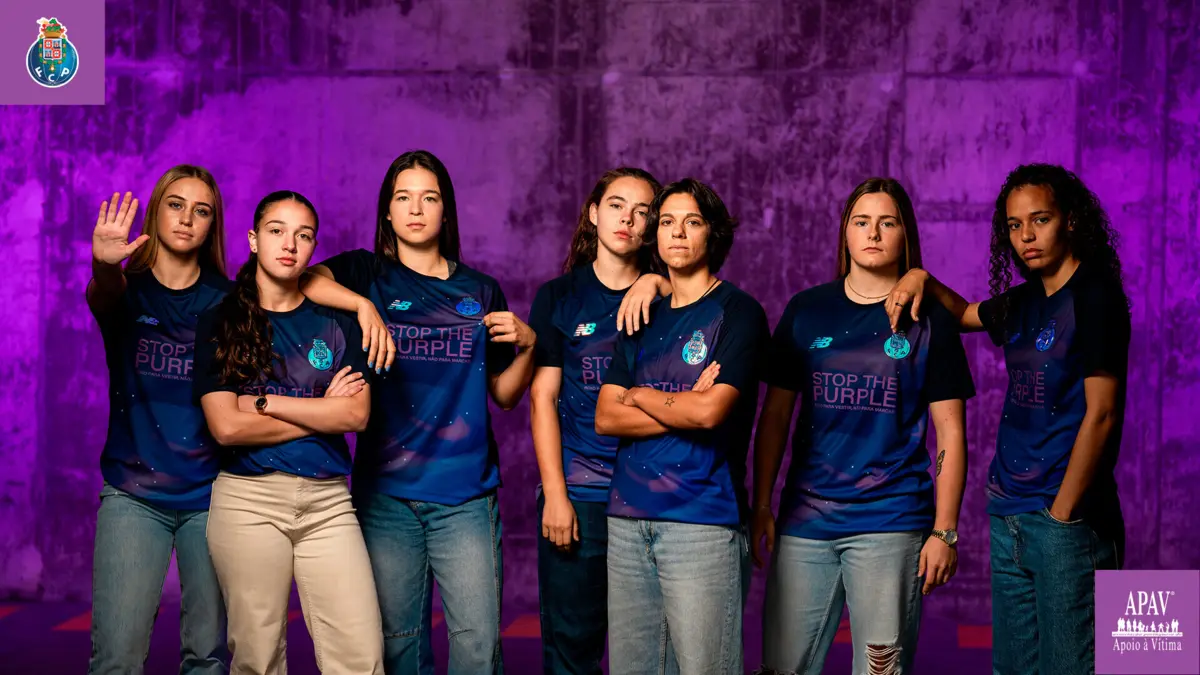 Jogadoras do F. C. Porto alertam para a violência contra as mulheres