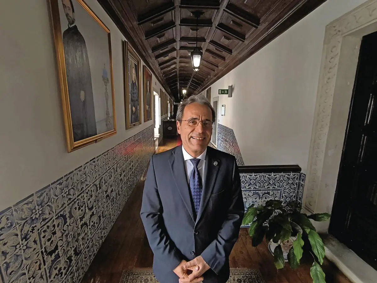 Amílcar Falcão, na Reitoria da Universidade de Coimbra