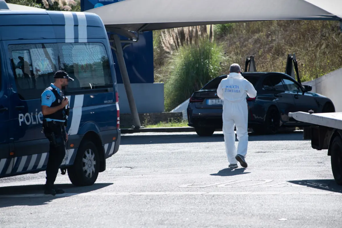 Polícia Judiciária no local do crime