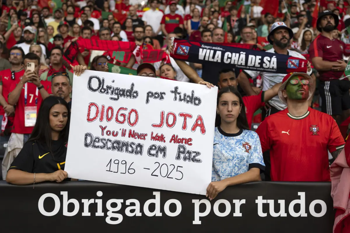 Imagem de contexto do artigo "Para sempre": Federação publica vídeo emocionante de Diogo Jota com a camisola de Portugal
