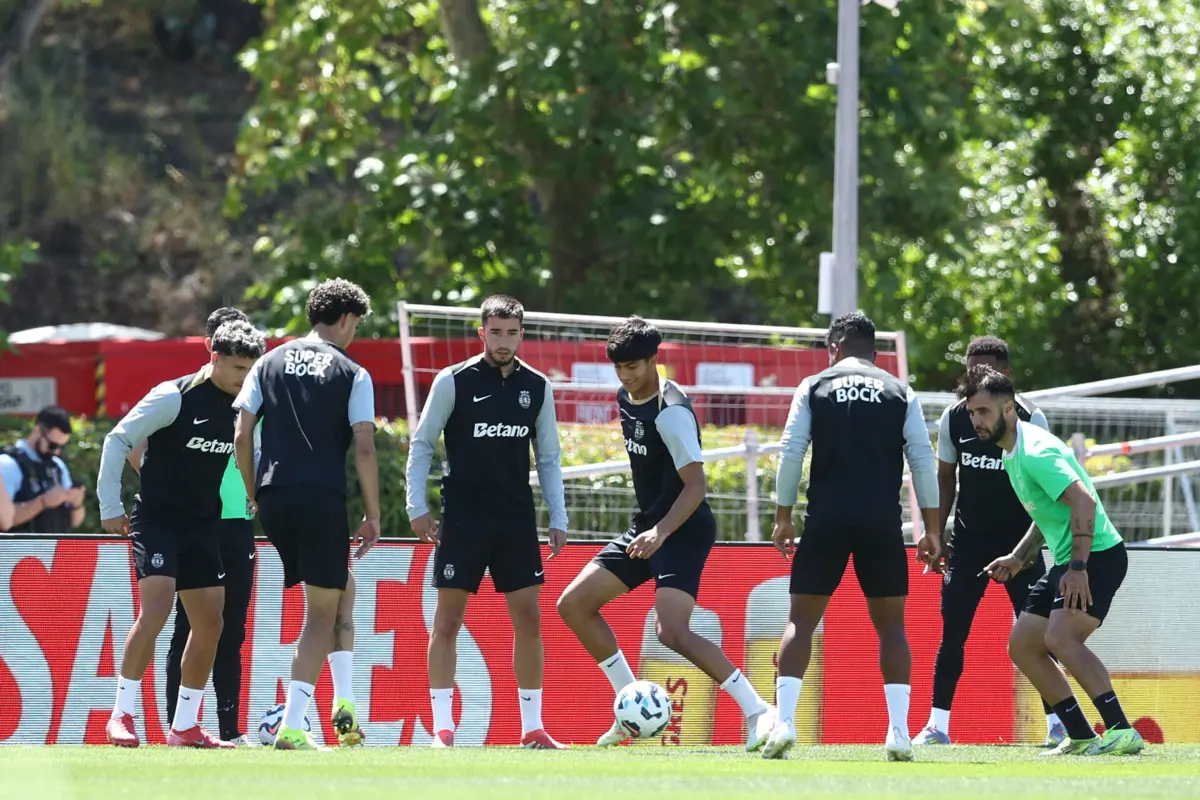 Sporting treinou no Jamor