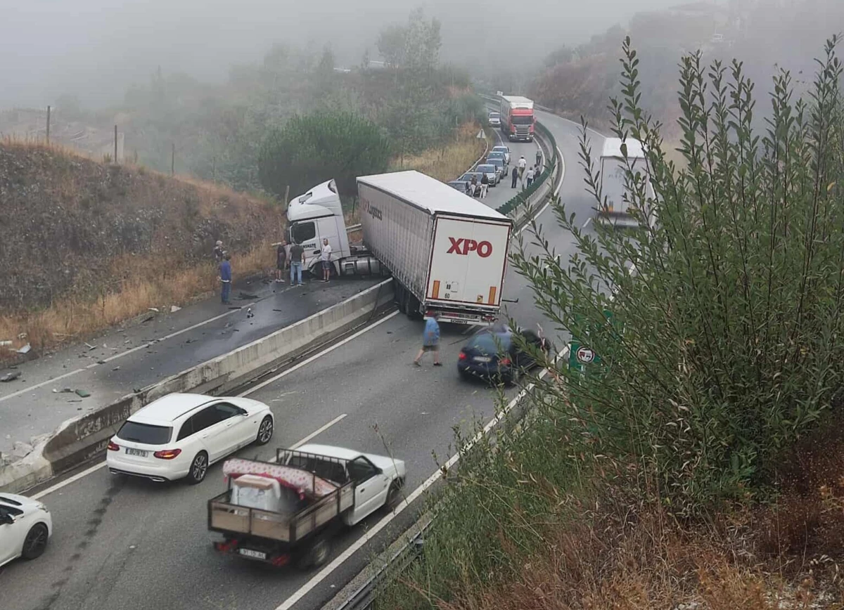 Truck accident scene