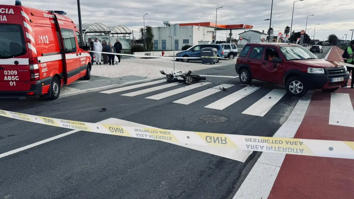 Acidente foi fatal para motociclista em Esposende, no sábado, 3 de janeiro