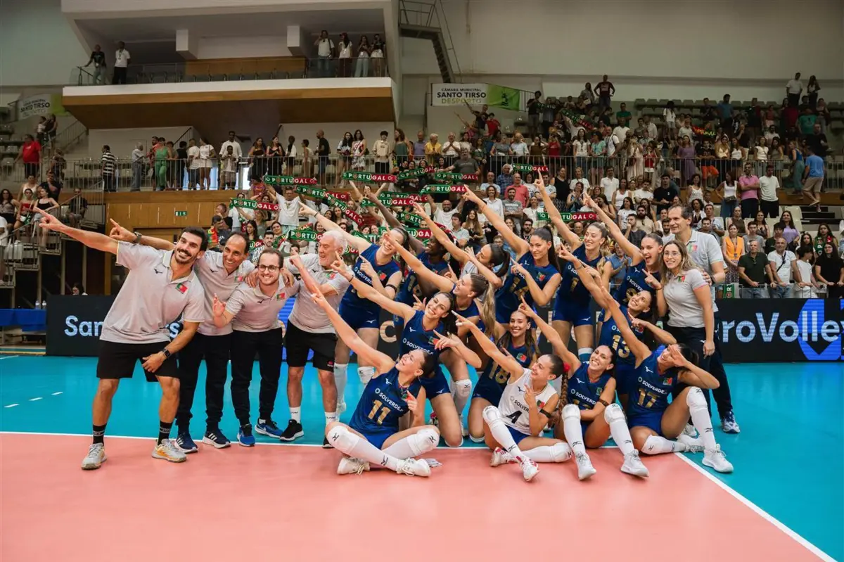 Seleção portuguesa feminina garantiu o Europeu com a Geórgia, em Santo Tirso