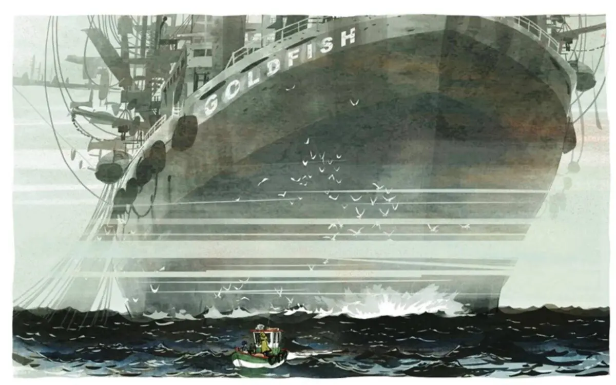 "Um oceano de amor" é uma história muda que vive dos seus desenhos expressivos, agradáveis e muito dinâmicos.