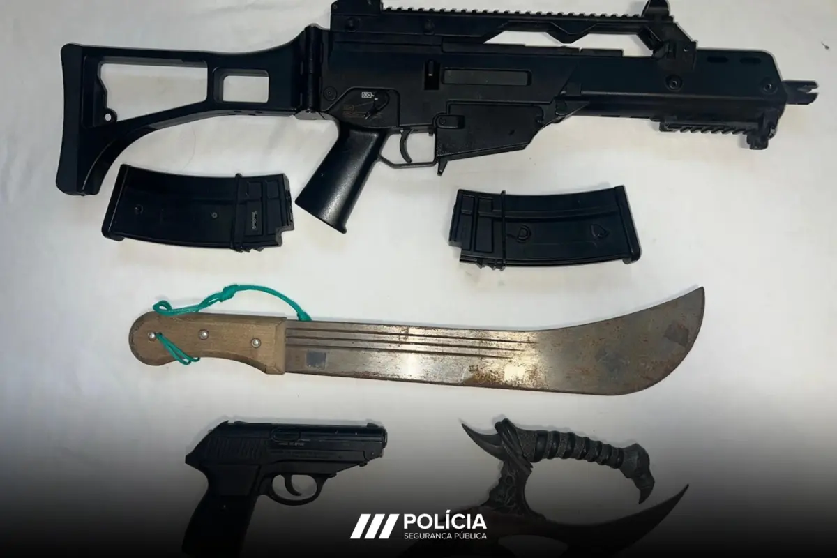 Policia apreendeu armas usadas para atemorizar mulher