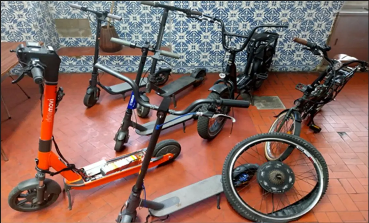 Traficantges usavam trotinetas e bicicletas furtadas para traficar droga