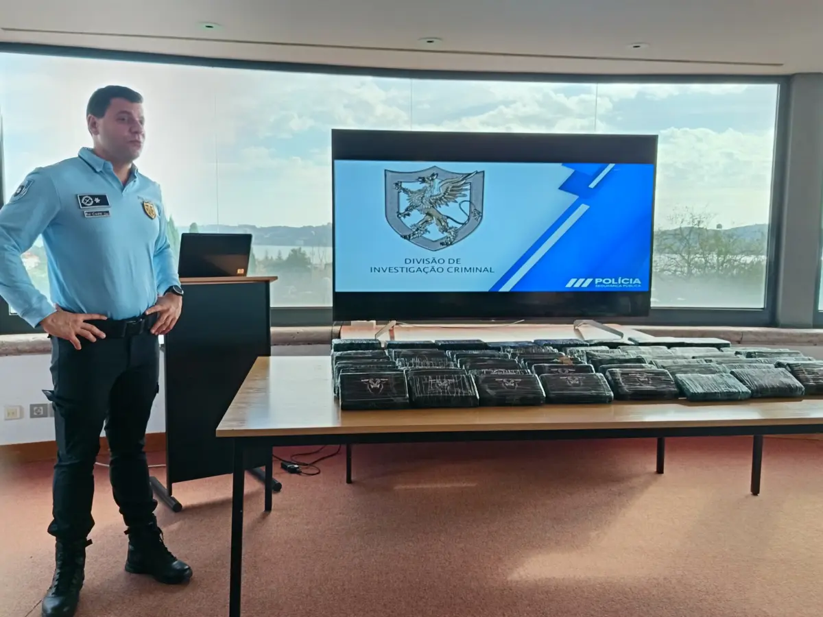 Comandante da Divisão de Investigação Criminal da PSP de Lisboa, Rui Costa, divulgou apreensão