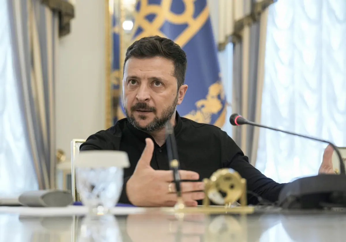 O presidente da Ucrânia, Volodymyr Zelensky