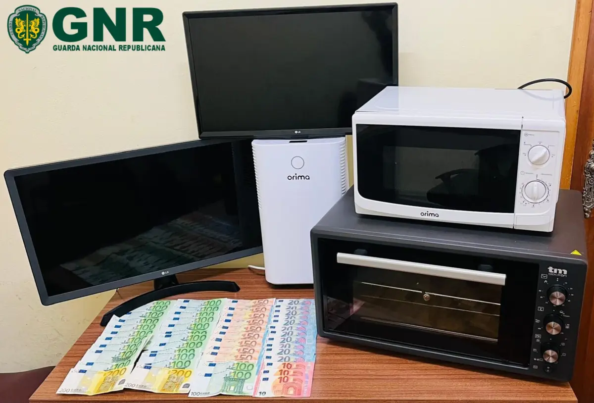 Televisões, um microondas e um forno portátil entre os artigos furtados