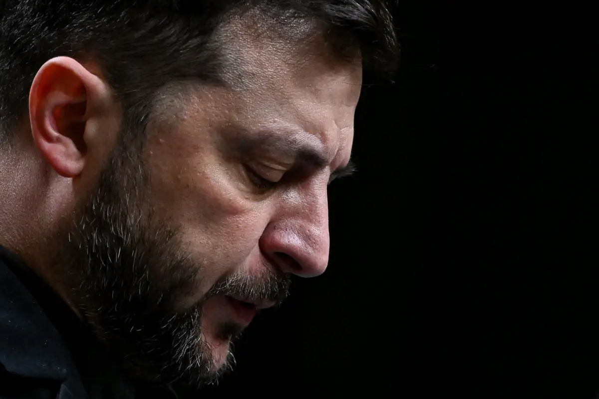 Volodymyr Zelensky durante evento na quarta-feira na Turquia, onde estava previsto o encontro com o enviado norte-americano Steve Witkoff, que foi adiado