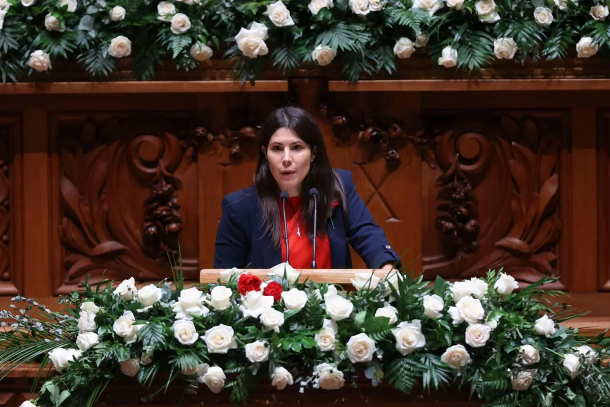 A líder do Bloco de Esquerda, Mariana Mortágua