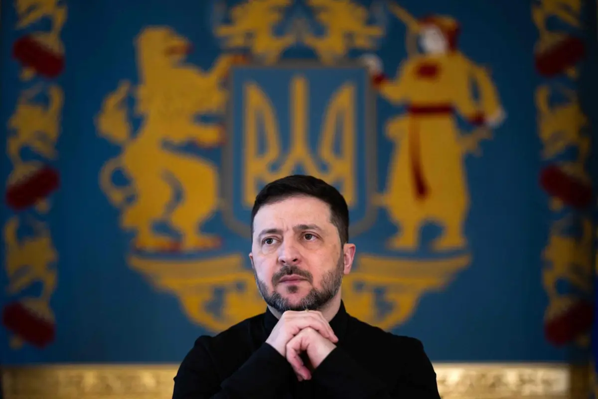 O presidente ucraniano Volodymyr Zelensky