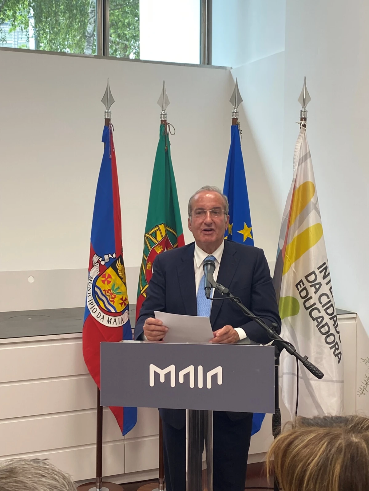 Silva Tiago, presidente da Câmatra da Maia, na cerimónia de inauguração
