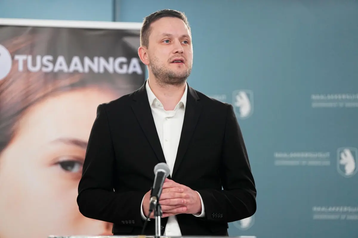 O primeiro-ministro da Gronelândia, Jens-Frederik Nielsen