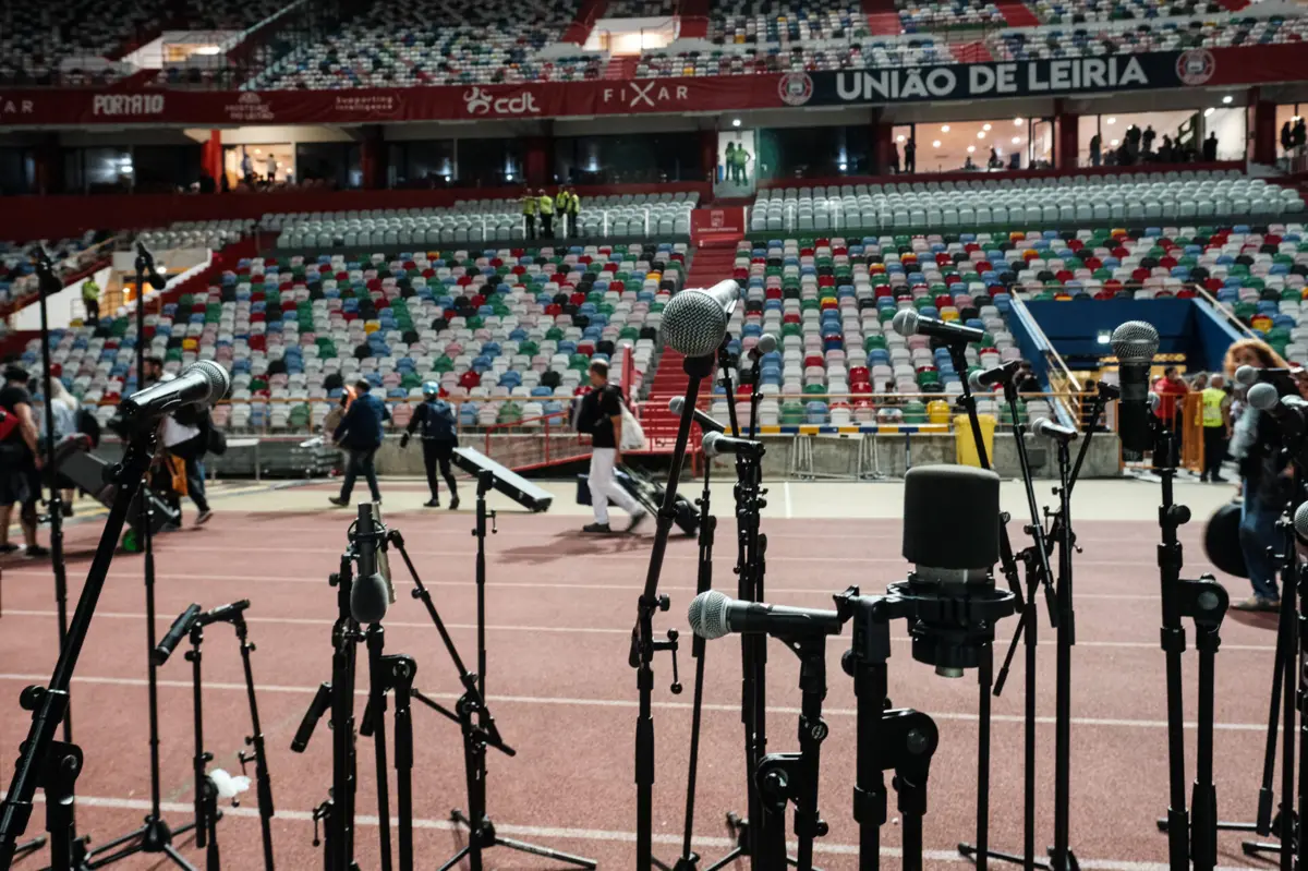O Estádio Municipal de Leiria foi fortemente afetado pelo mau tempo