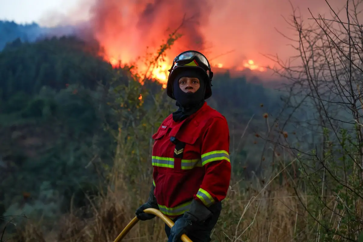 Imagem de contexto do artigo Fogo em Aljezur avança para Sul e obriga ao corte das estradas 268 e 120