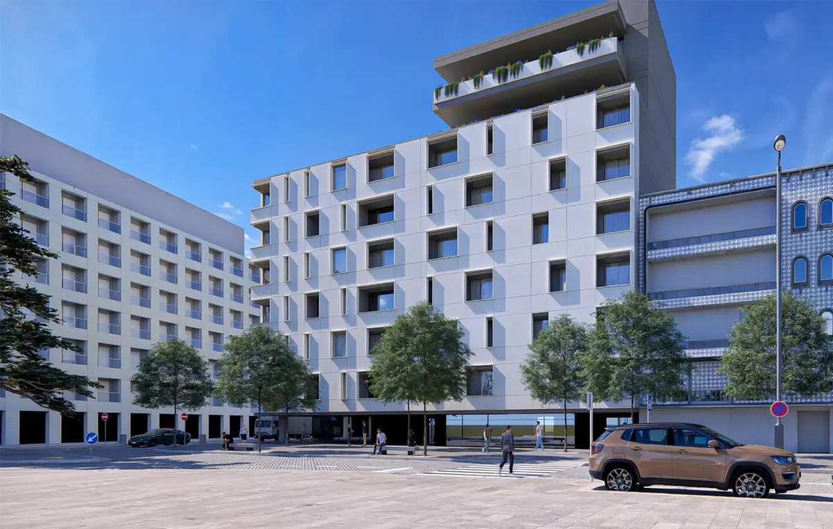 Imagem virtual do futuro empreendimento de luxo no centro da Maia