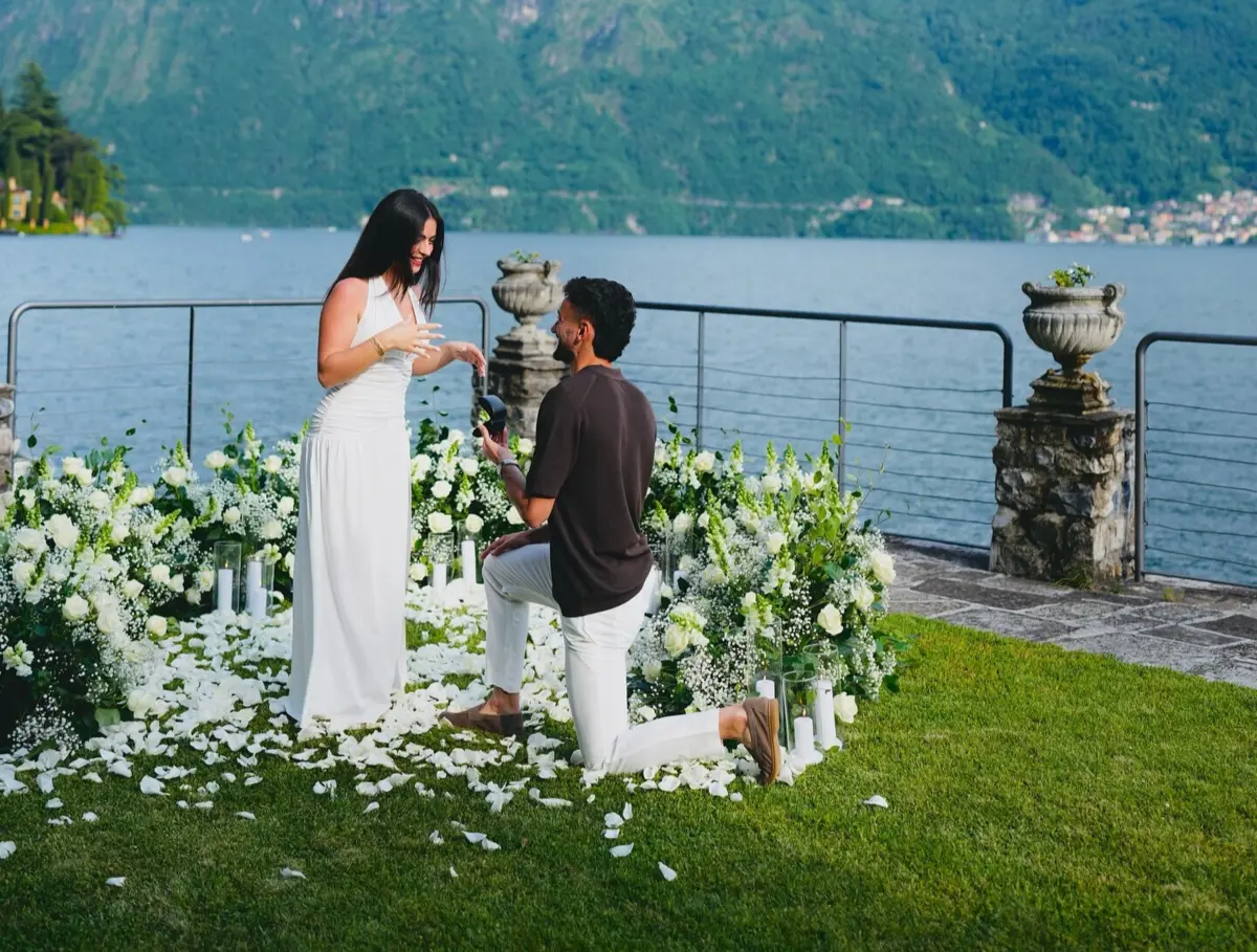 João Mário pediu a namorada em casamento no luxuoso cenário do Lago de Como
