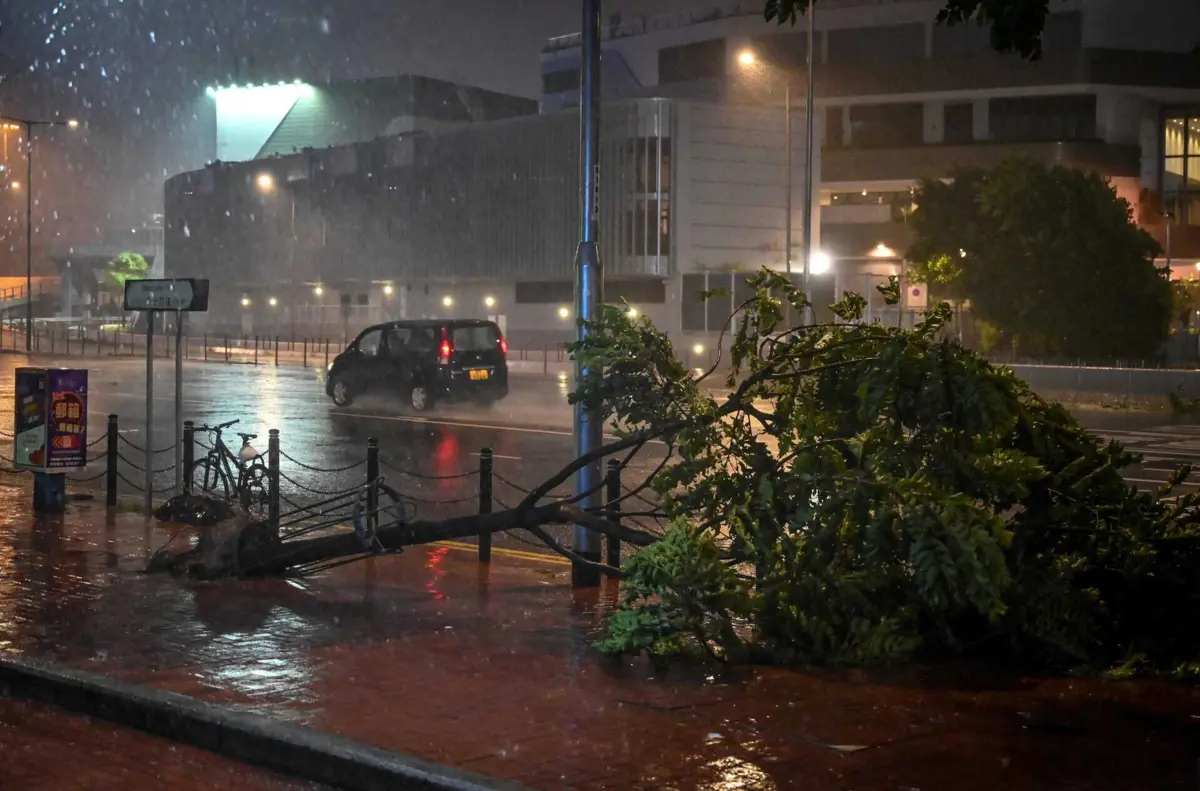 Imagem de contexto do artigo Supertufão a 50 quilómetros de Macau: um ferido e quase 150 pessoas em abrigos