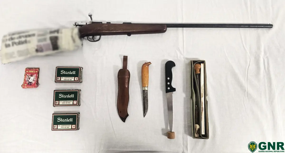 GNR deteve idoso por ameaça e posse de armas ilegais