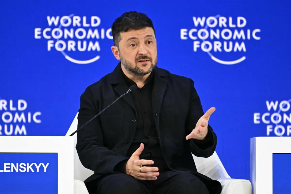 Zelensky no Fórum Económico Mundial em Davos