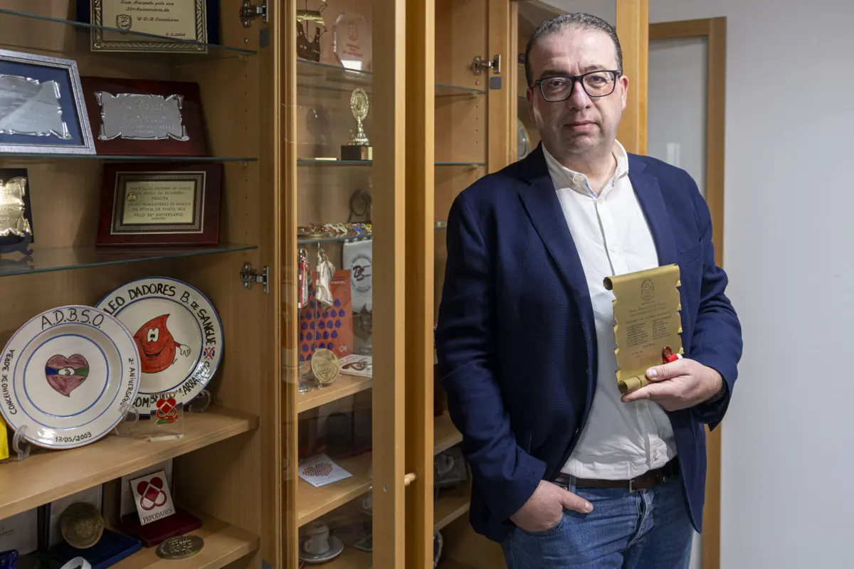 Nuno Caroça já conta 58 dádivas de sangue