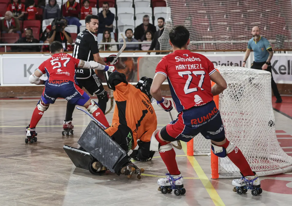 Imagem de contexto do artigo Oliveirense vence Benfica, nos penáltis, na meia-final da Liga de hóquei em patins