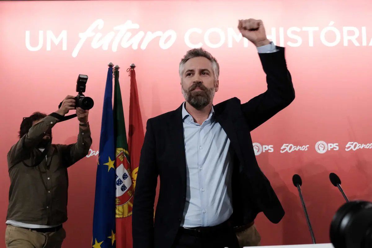 Pedro Nuno Santos no sue discurso de vitória no Rato