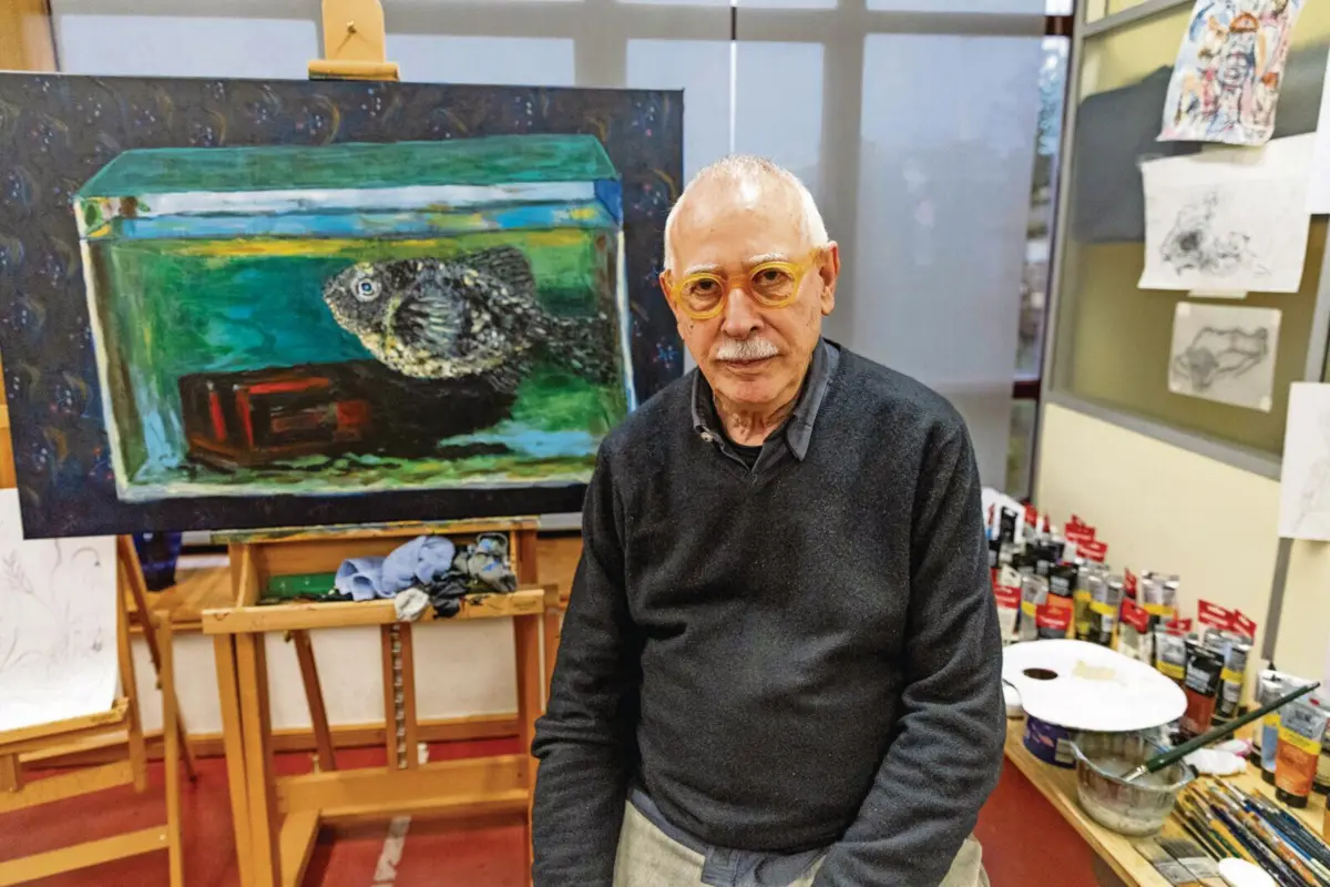 Juan Ricardo Nördlinger no seu ateliê em Vila Nova de Gaia