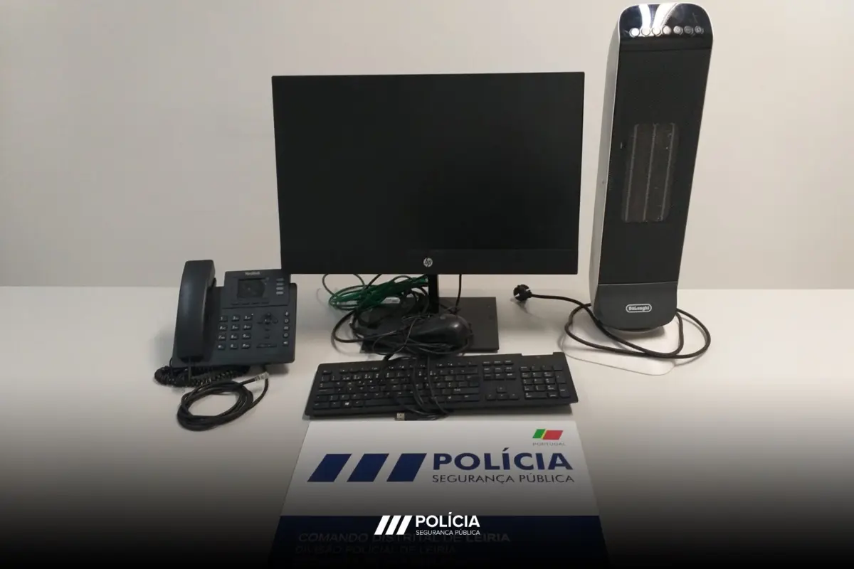 Polícia recuperou material furtado graças ao telemóvel que o suspeito deixou cair