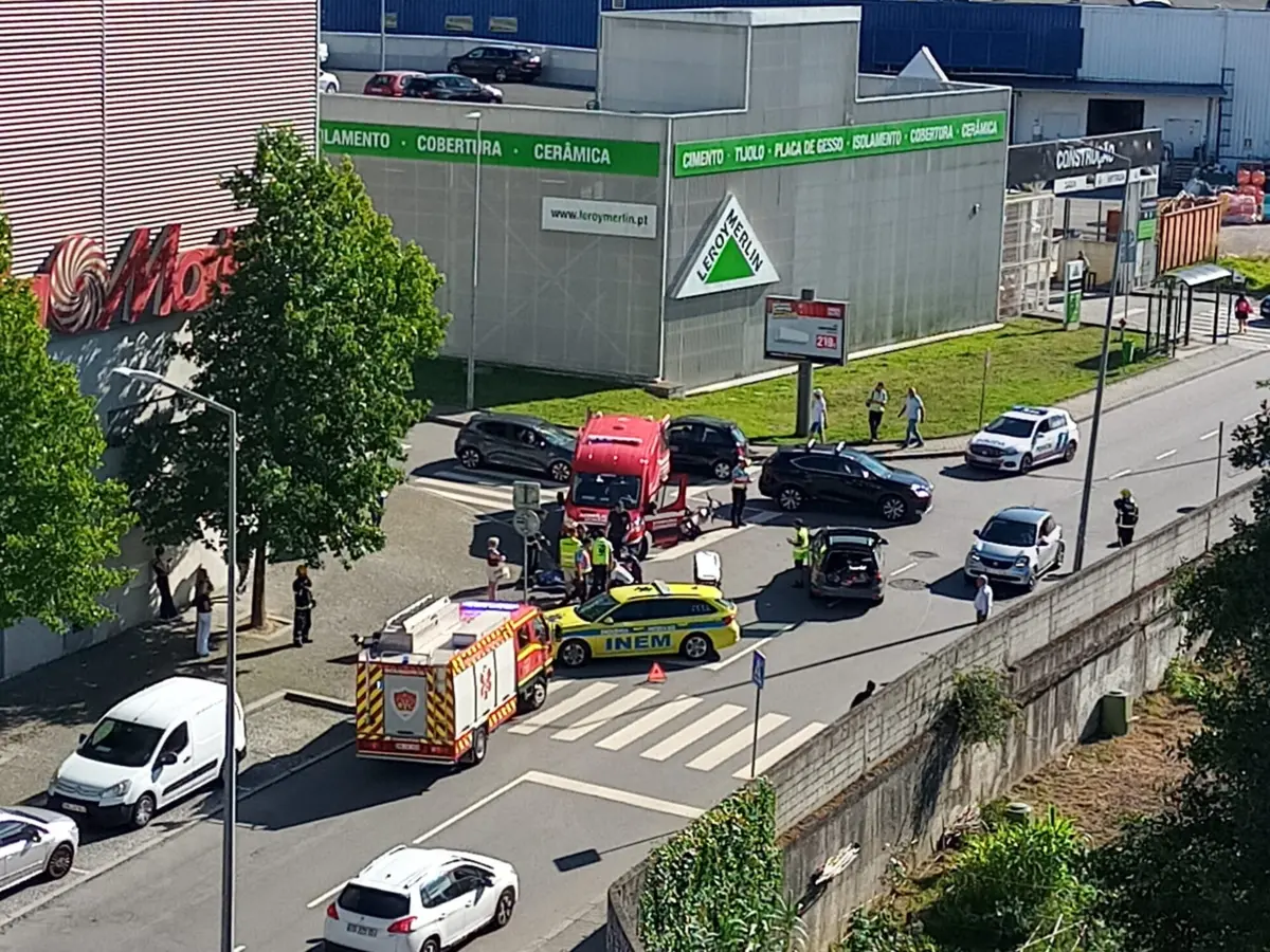 Imagem de contexto do artigo Motociclista ferido numa colisão em Gaia