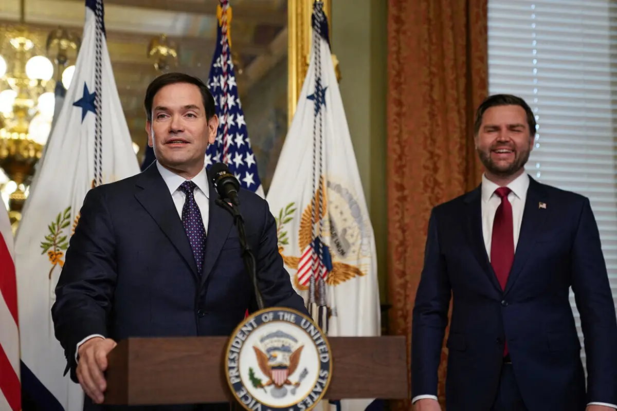 Marco Rubio tomou posse hoje como novo secretário de Estado norte-americano