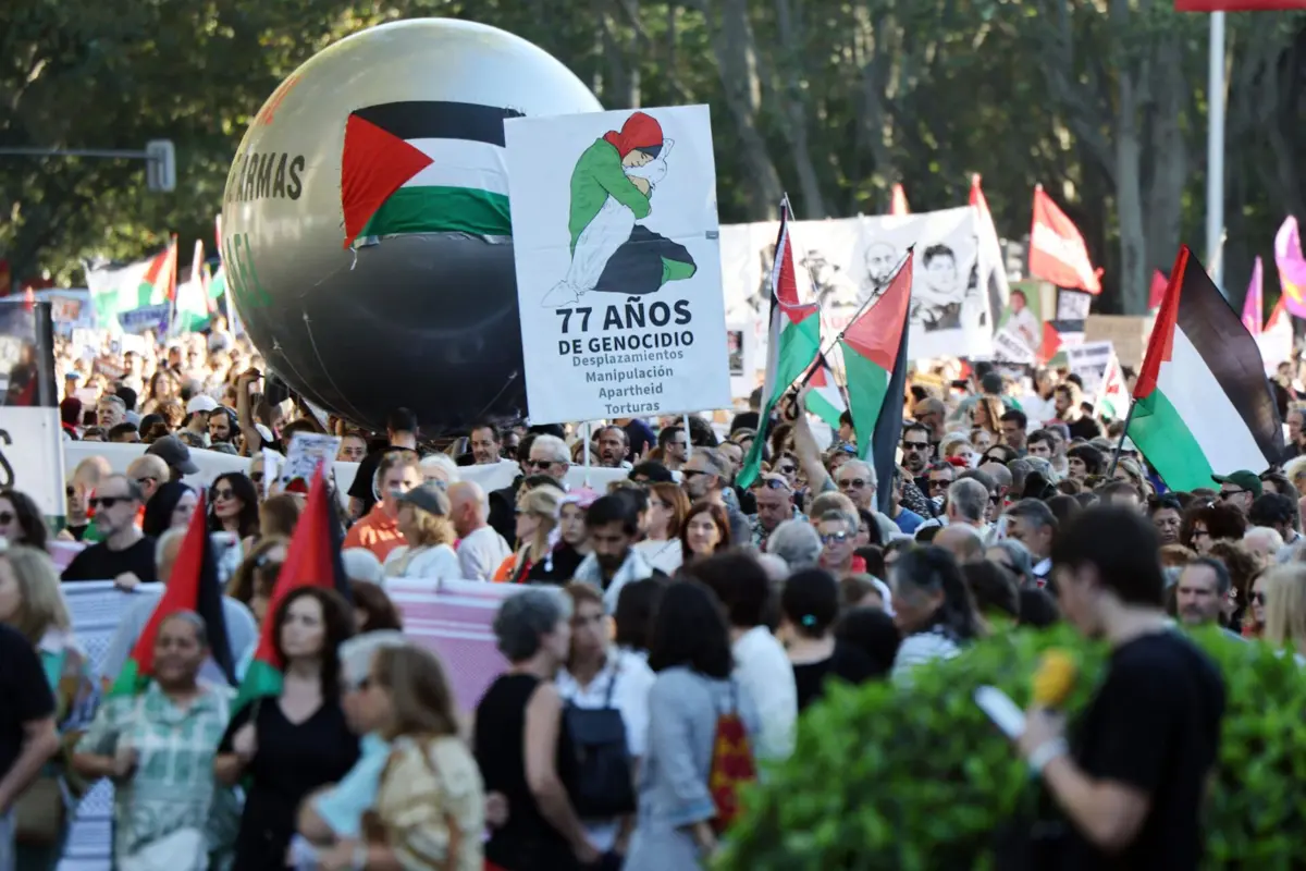 Imagem de contexto do artigo Dezenas de milhares gritam em Madrid que há um genocídio em Gaza