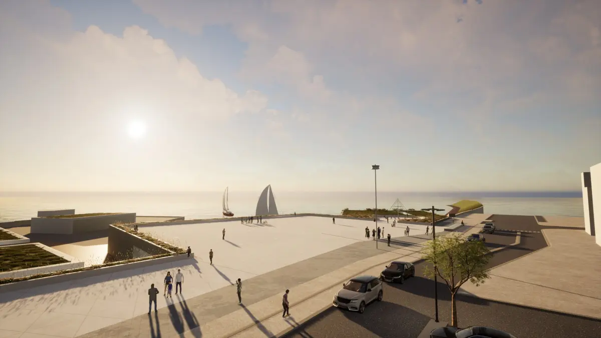 Os armazéns de pesca começaram a ser construídos em março de 2019