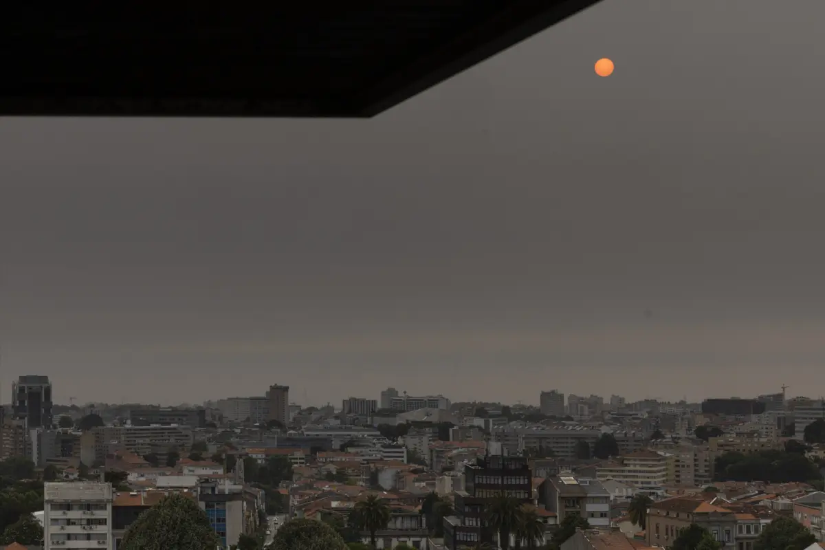 Sol avermelhado está associado a uma "pluma de partículas" que percorreu milhares de quilómetros