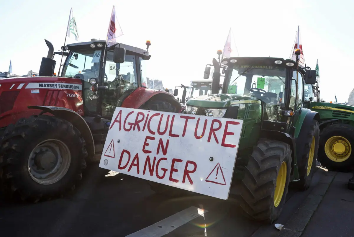 Agricultores franceses organizaram uma série de protestos há um ano