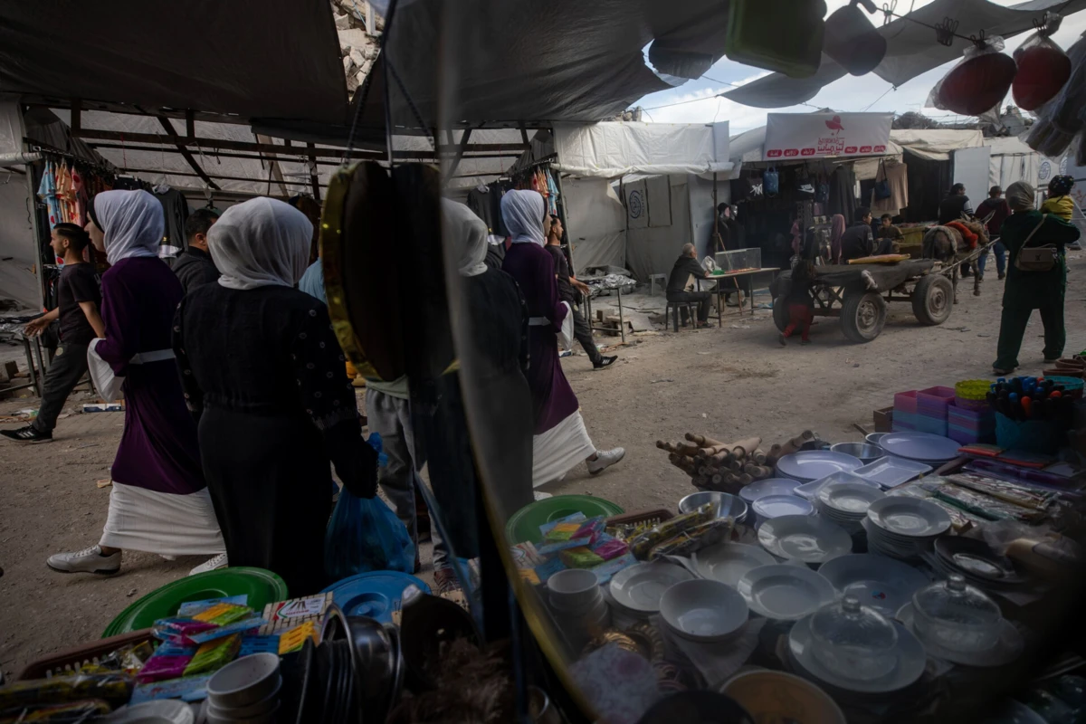 Algumas pessoas pedem o fim do governo do Hamas