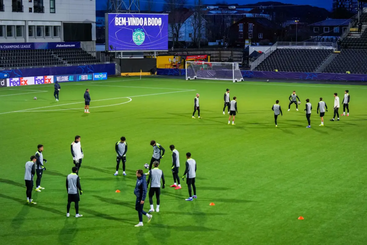 Sporting treinou na Noruega