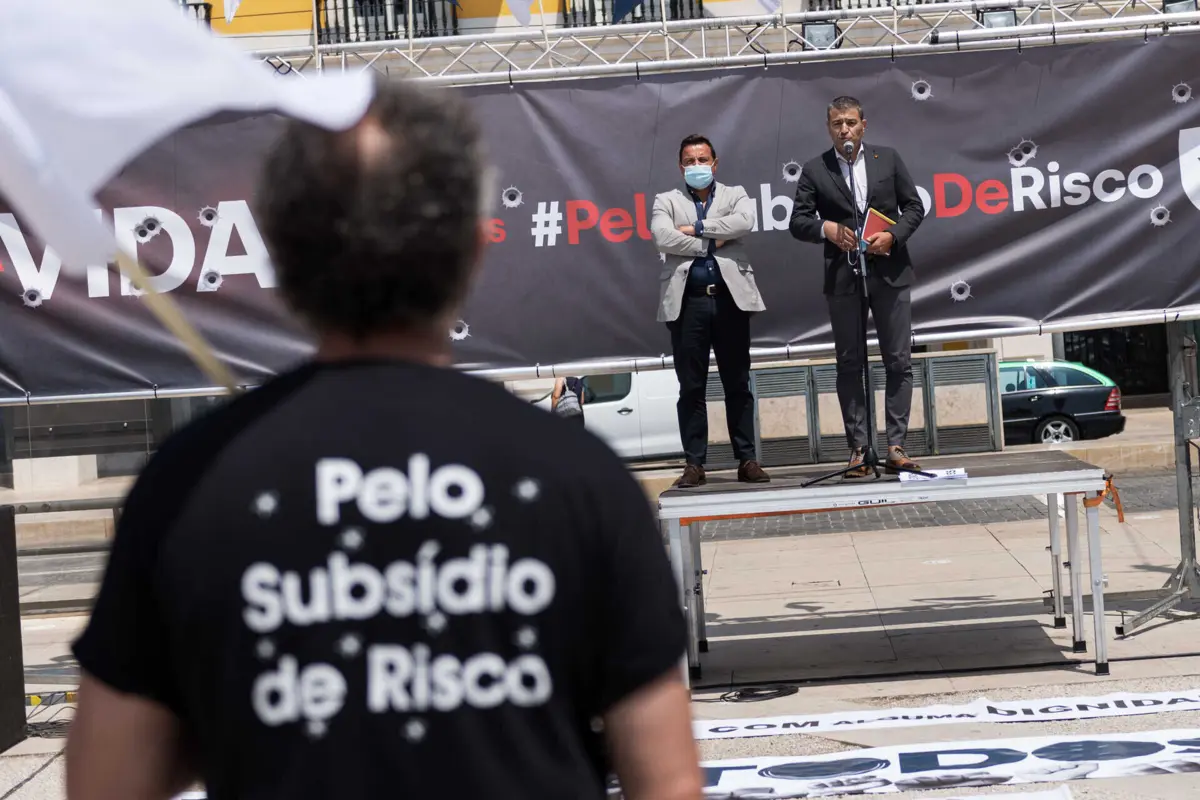 Polícias e militares manifestaram-se pelo aumento do subsídio de risco