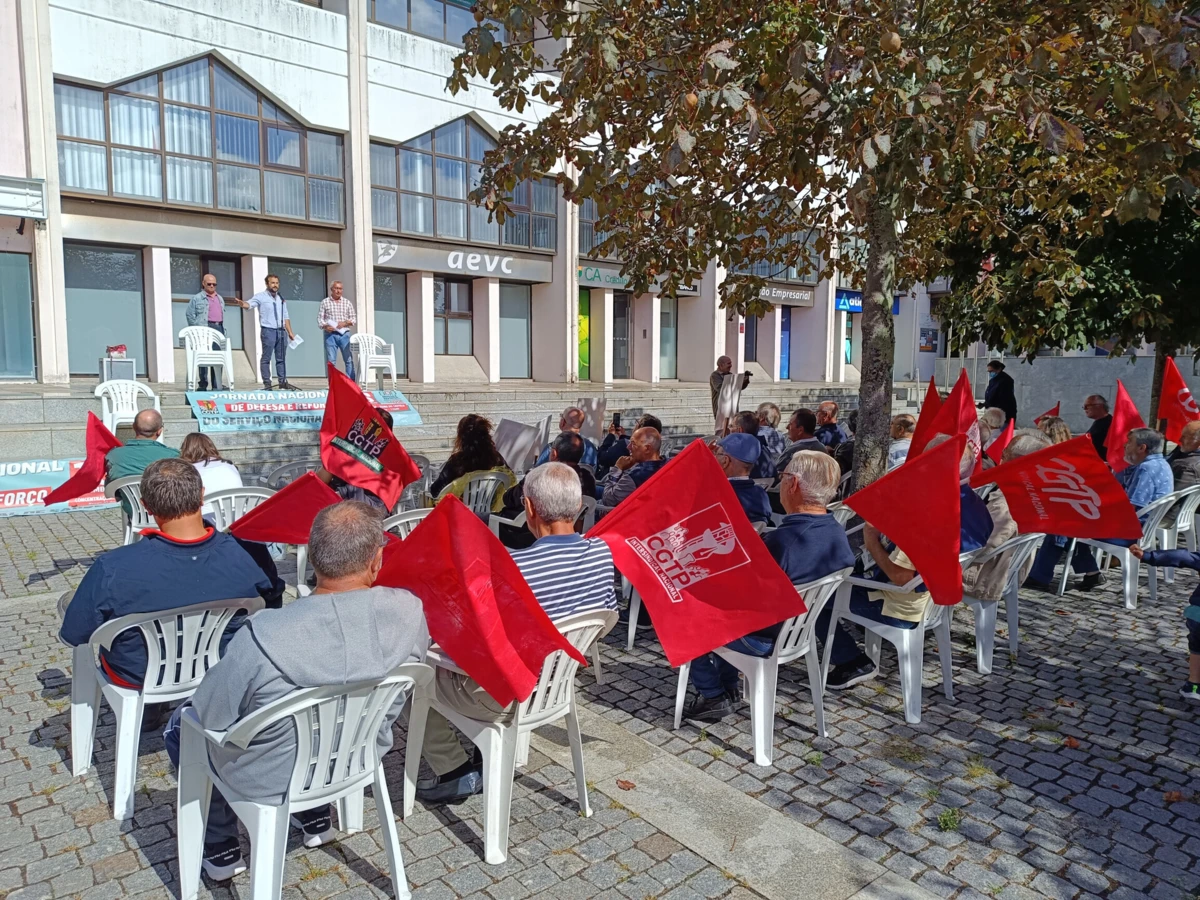 Protesto convocado pela CGTP-IN em Viana do Castelo