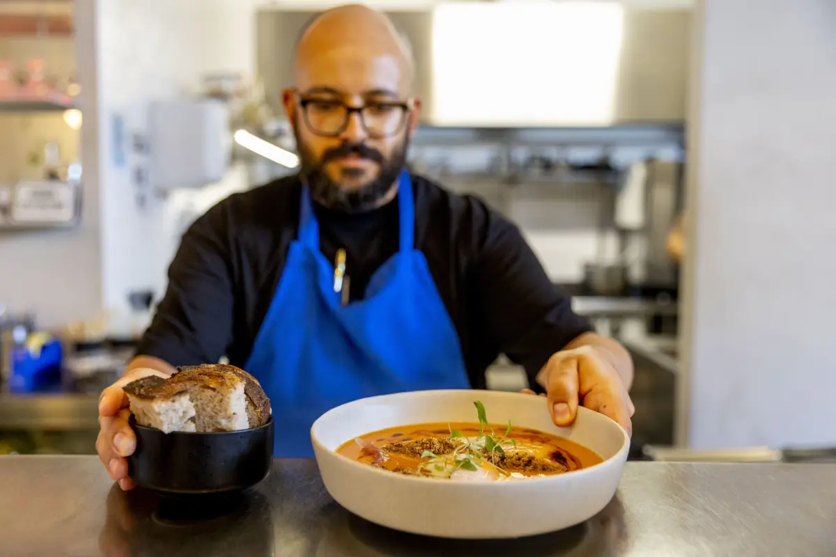 A moqueca de ovo da casa.