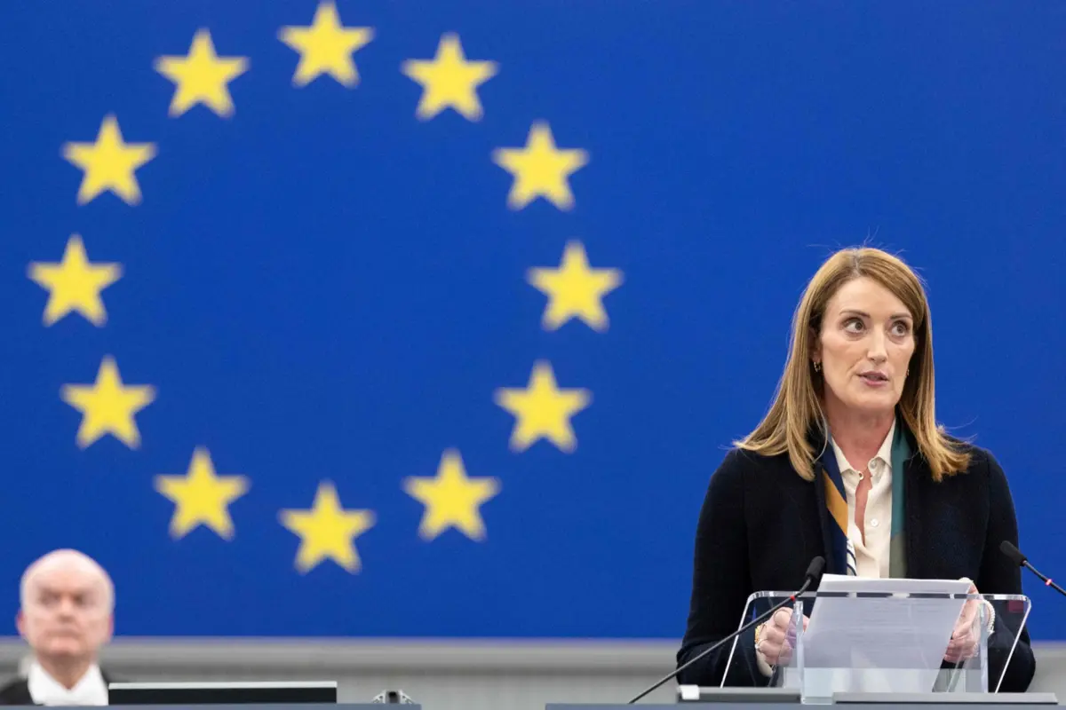 Roberta Metsola é a presidente do Parlamento Europeu