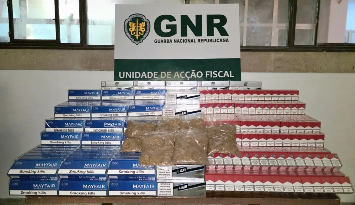 GNR apreendeu 3500 maços de tabaco, em Guimarães