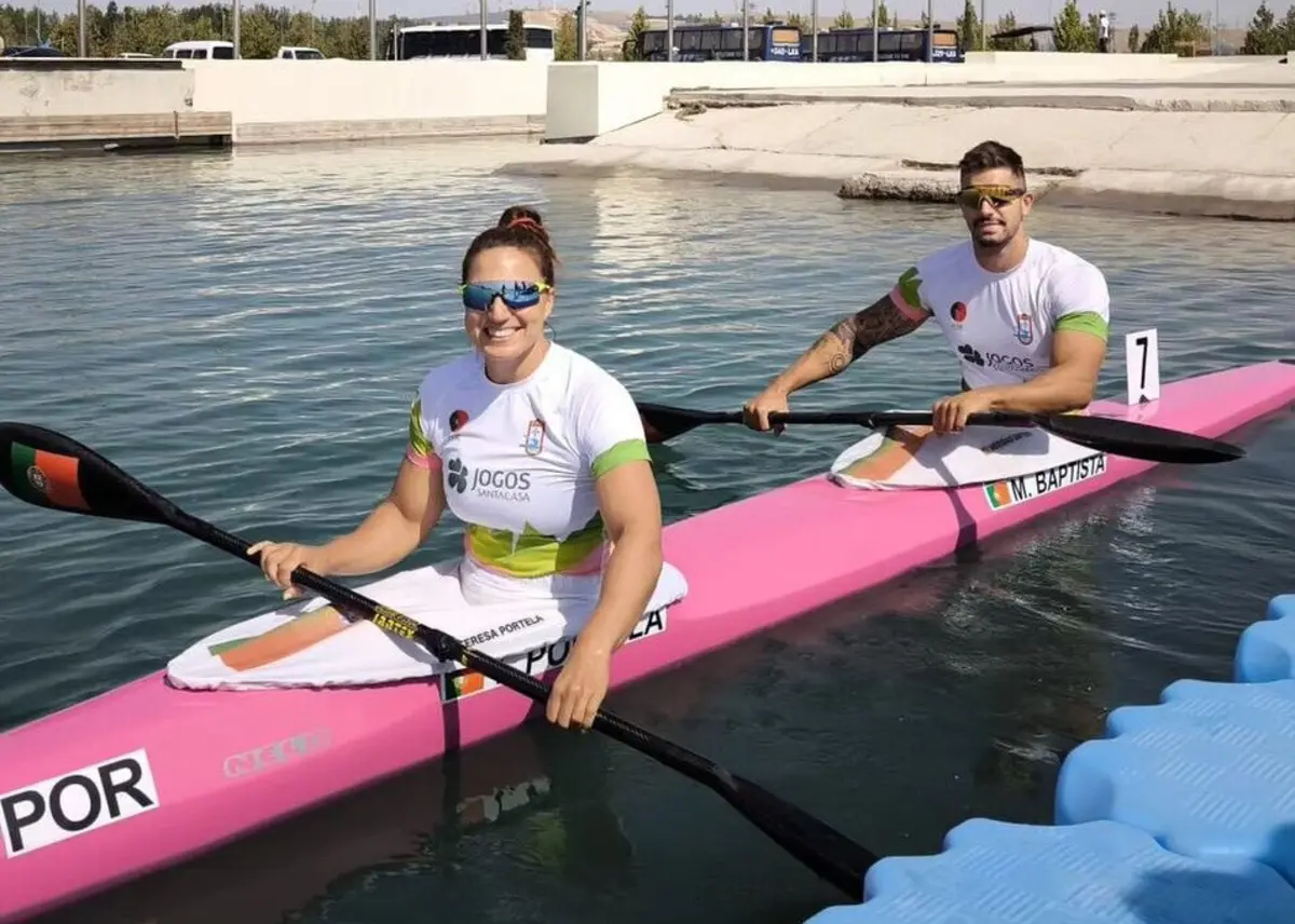 Imagem de contexto do artigo Canoístas Teresa Portela e Messias Baptista campeões do Mundo em K2 500 misto