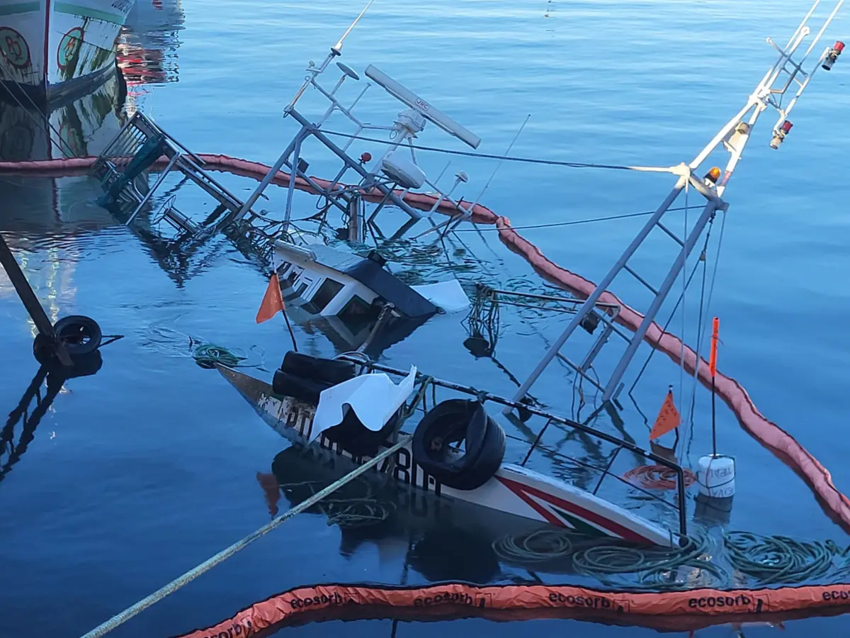 Praia do Neiva afundou-se na mmadrugada de segunda-feira quando estava atracado no cais sul do porto de Leixões